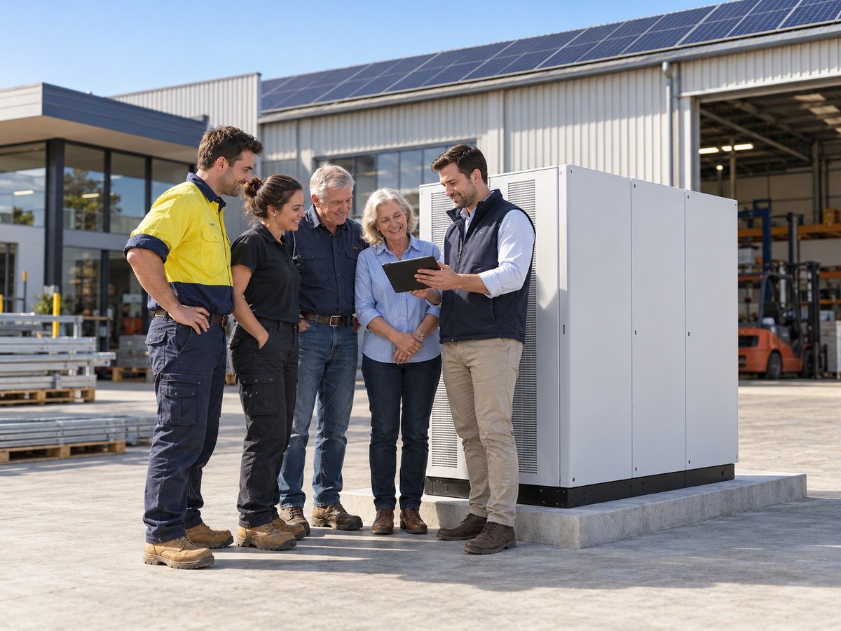 Commercial battery storage at a NSW business
